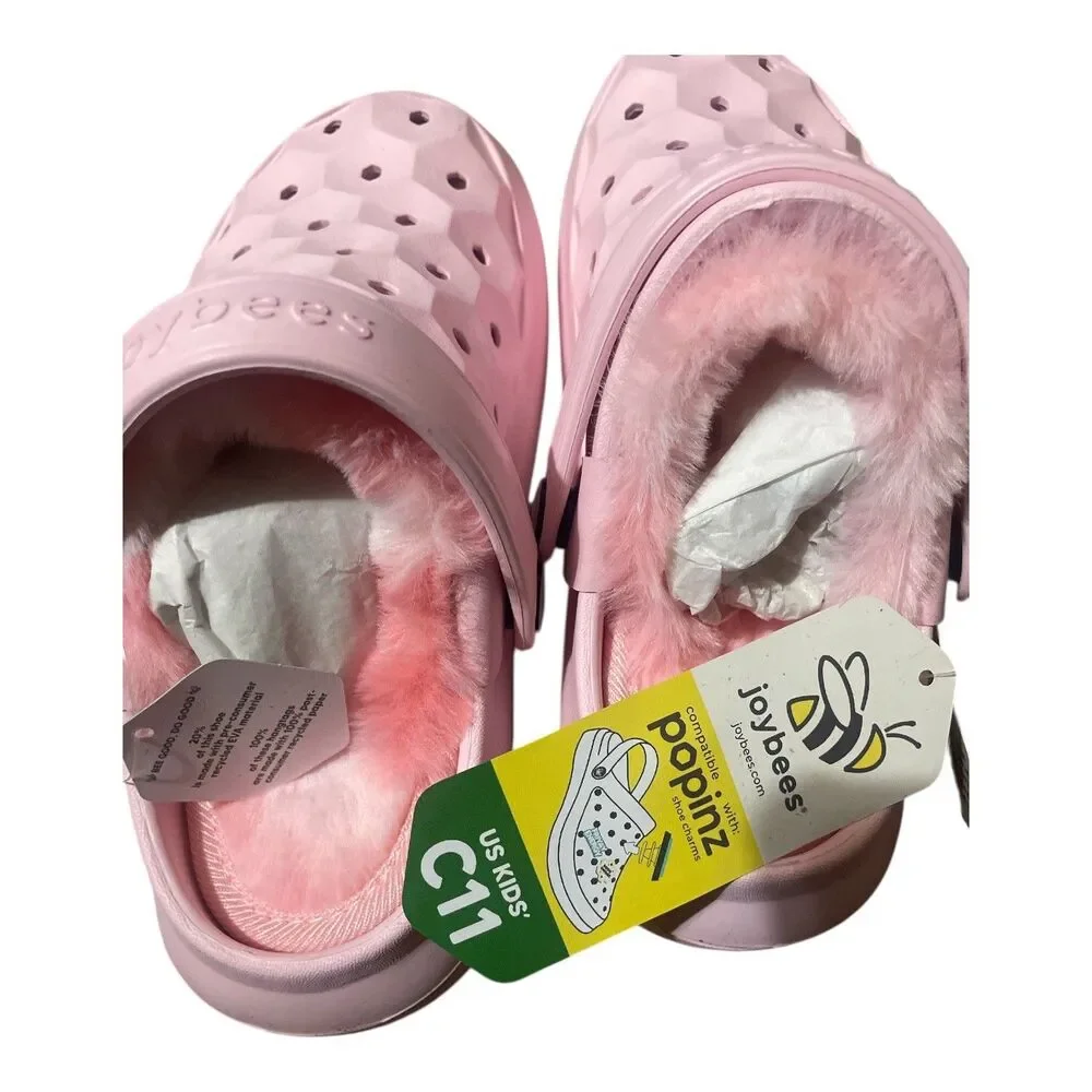 Joybees‎ Kids Varsity Lined Clogs - Pastel Pink Sz  C13